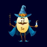 Cartoon selenium micronutrient mage character vector