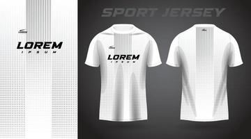 diseño de camiseta deportiva de camisa blanca y gris vector