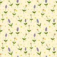 Seamless floral pattern. Minimal style floral pattern. vector