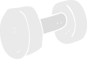 flat color illustration of dumbbell vector