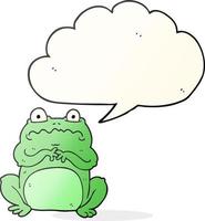 freehand drawn speech bubble cartoon funny frog vector