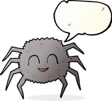 freehand drawn speech bubble cartoon spider vector