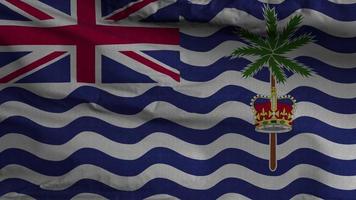 fond de boucle de drapeau de territoire de l'océan indien britannique 4k video