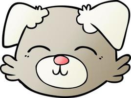 cartoon dog face vector