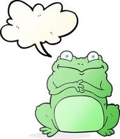 freehand drawn speech bubble cartoon funny frog vector