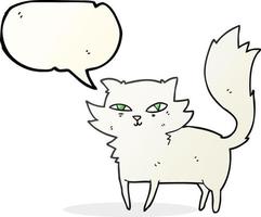freehand drawn speech bubble cartoon cat vector