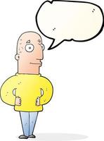 freehand drawn speech bubble cartoon content man vector