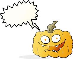 freehand drawn speech bubble cartoon pumpkin vector