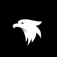 gráfico vectorial de ilustración del águila de cabeza de logotipo de plantilla con fondo negro vector