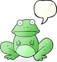 freehand drawn speech bubble cartoon frog vector