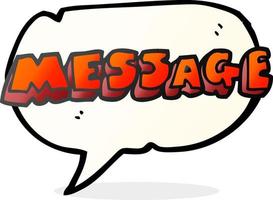 freehand drawn speech bubble cartoon message text vector