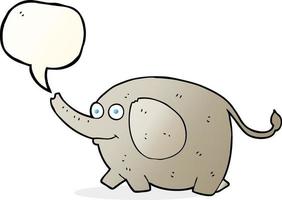 freehand drawn speech bubble cartoon elephant vector