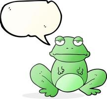 freehand drawn speech bubble cartoon frog vector