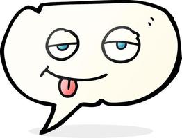 freehand drawn speech bubble cartoon tired eyes vector