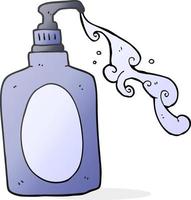freehand drawn cartoon hand soap squirting vector