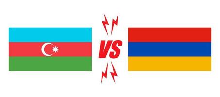 Azerbaijan vs Armenia. vector