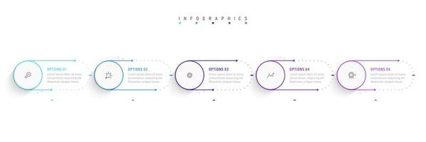 Vector Infographic label design template with icons and 5 options or steps. Can be used for process diagram, presentations, workflow layout, banner, flow chart, info graph.