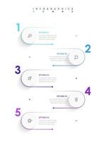 Vector Infographic label design template with icons and 5 options or steps. Can be used for process diagram, presentations, workflow layout, banner, flow chart, info graph.