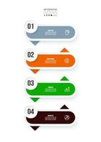 Infographic template business concept with workflow. vector
