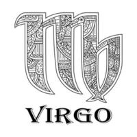 Virgo line art vector