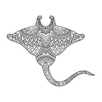 Manta line art vector