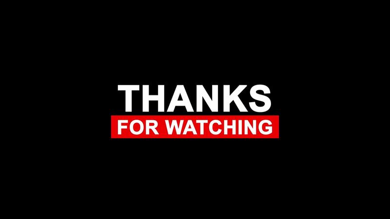 Animated Thanks For Watching on black background suitable for end video - Go Back To The Video I Was Watching