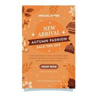 Autumn Fashion Offer Poster Template vector