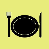 tableware icon vector. plates, forks and knives. simple flat vector isolated