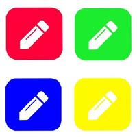 blogging, componer, conjunto de imágenes vectoriales de icono de pluma. con colorido. adecuado para su uso en aplicaciones web, aplicaciones móviles y medios impresos. vector