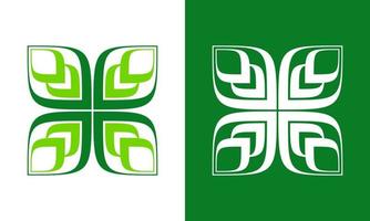 ilustración vectorial del símbolo de signo icónico de hoja estilizada. bueno para usar en cualquier tipo de negocio relacionado con la naturaleza, orgánico, salud, hierbas vector