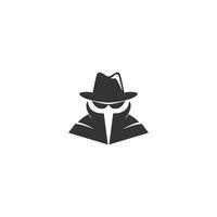 diseño de logotipo de icono de agente secreto vector