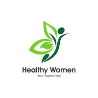 plantilla de vector de diseño de logotipo de salud de mujeres