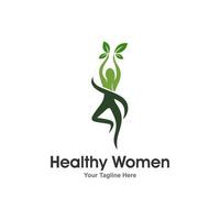 plantilla de vector de diseño de logotipo de salud de mujeres