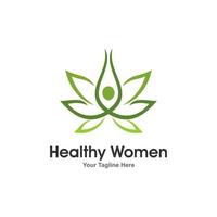 plantilla de vector de diseño de logotipo de salud de mujeres