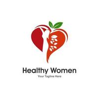 plantilla de vector de diseño de logotipo de salud de mujeres