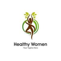 plantilla de vector de diseño de logotipo de salud de mujeres