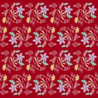 Abstract background ornament. Indonesian batik motifs with very distinctive plant patterns vector