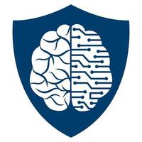 diseño del logotipo de conexión cerebral. plantilla de logotipo de cerebro digital. icono de lluvia de ideas. ideas de logotipos pensar en el concepto de idea. vector