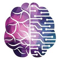 diseño del logotipo de conexión cerebral. plantilla de logotipo de cerebro digital. icono de lluvia de ideas. ideas de logotipos pensar en el concepto de idea. vector