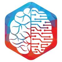 diseño del logotipo de conexión cerebral. plantilla de logotipo de cerebro digital. icono de lluvia de ideas. ideas de logotipos pensar en el concepto de idea. vector