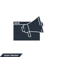 announcement icon logo vector illustration. news content symbol template for graphic and web design collection