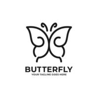 Butterfly colorful logo design vector