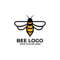 Bee logo design vector