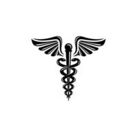 Caduceus logo design vector