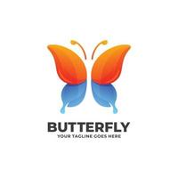 Butterfly colorful logo design vector