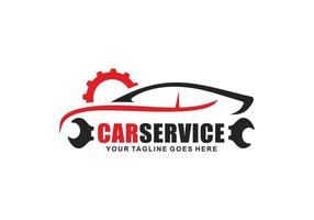 Ilustración de vector de diseño de logotipo de servicio de coche. logotipo de reparación de automóviles