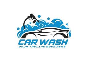 Ilustración de vector de diseño de logotipo de lavado de coches