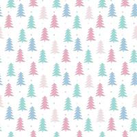 Bright christmas trees seamless pattern vector