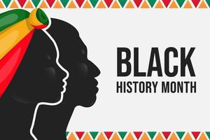 black history month background illustration with women and men