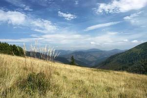 Mountain landscape and sky photo